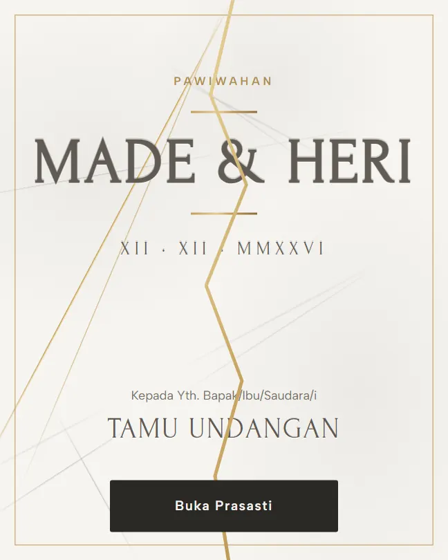 Sampul undangan pawiwahan template Pualam warna Carrara